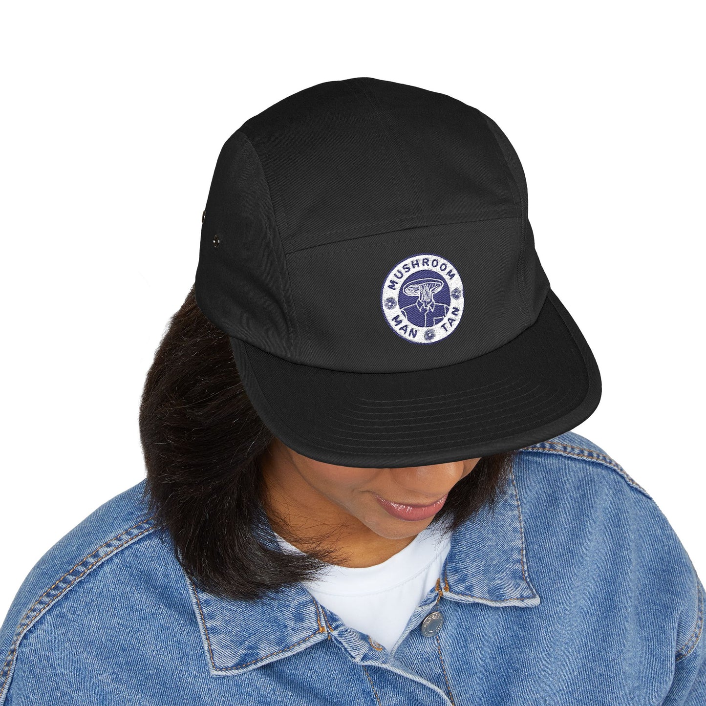 Mushroom Man Tan 5 Panel Cap