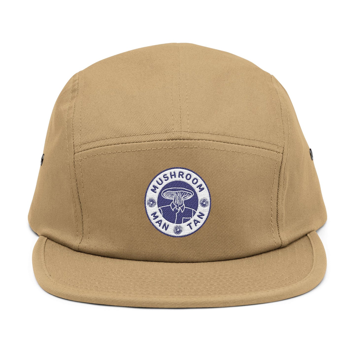 Mushroom Man Tan 5 Panel Cap