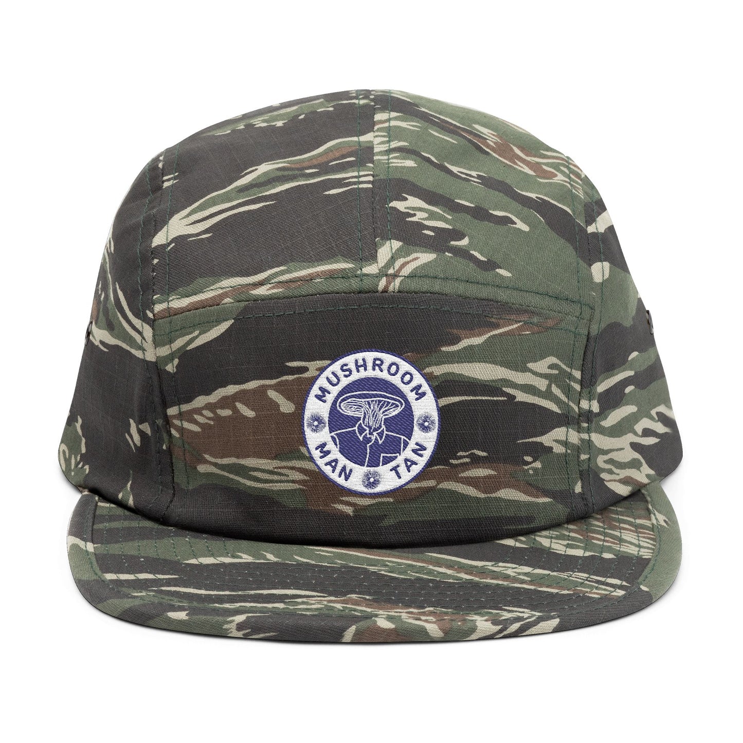 Mushroom Man Tan 5 Panel Cap