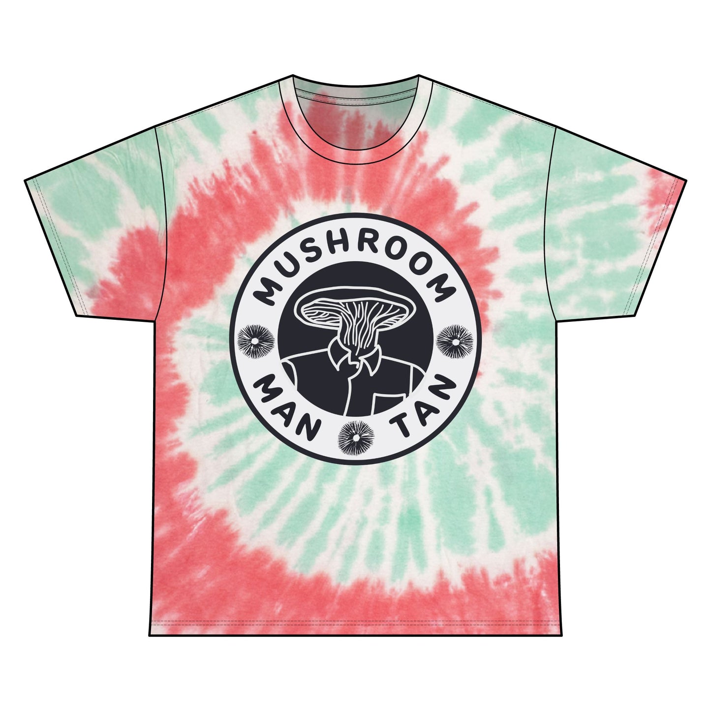 Mushroom Man Tan Tie Dye Cotton Tee