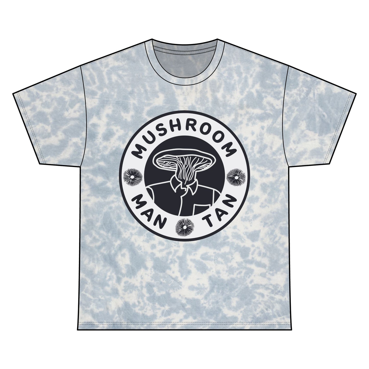 Mushroom Man Tan Tie Dye Cotton Tee
