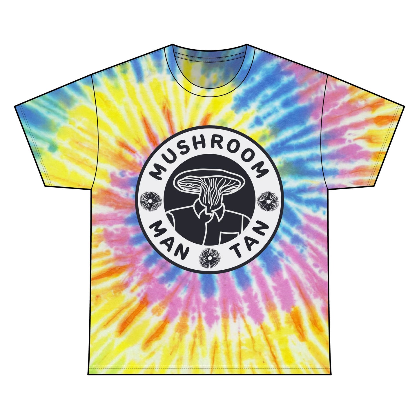 Mushroom Man Tan Tie Dye Cotton Tee