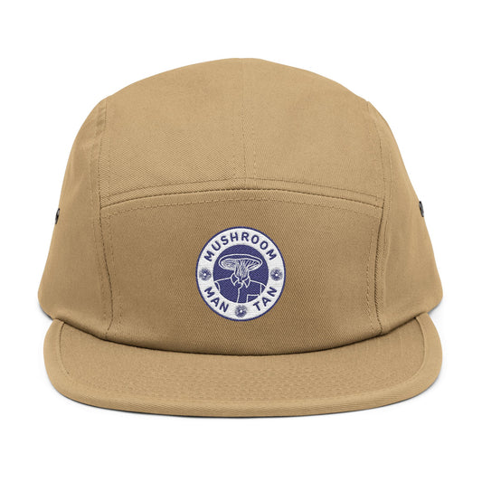 Mushroom Man Tan 5 Panel Cap